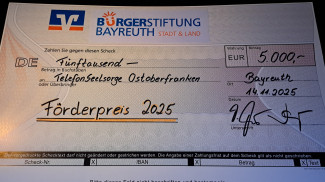 Scheck Förderpreis